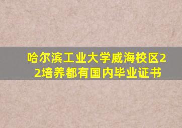 哈尔滨工业大学威海校区2 2培养都有国内毕业证书